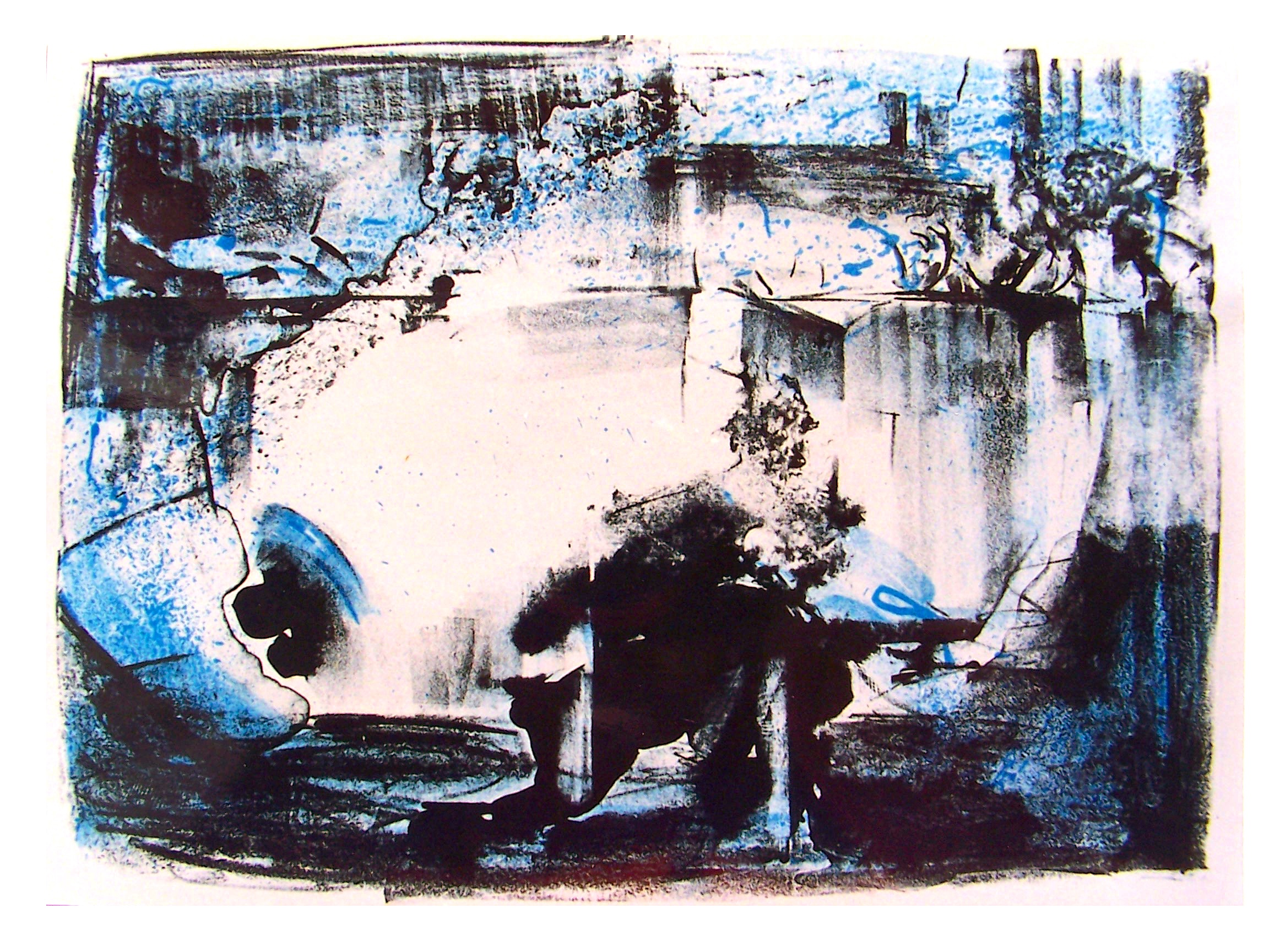 Taşbaskı 'Leke II' 35x50cm 1998